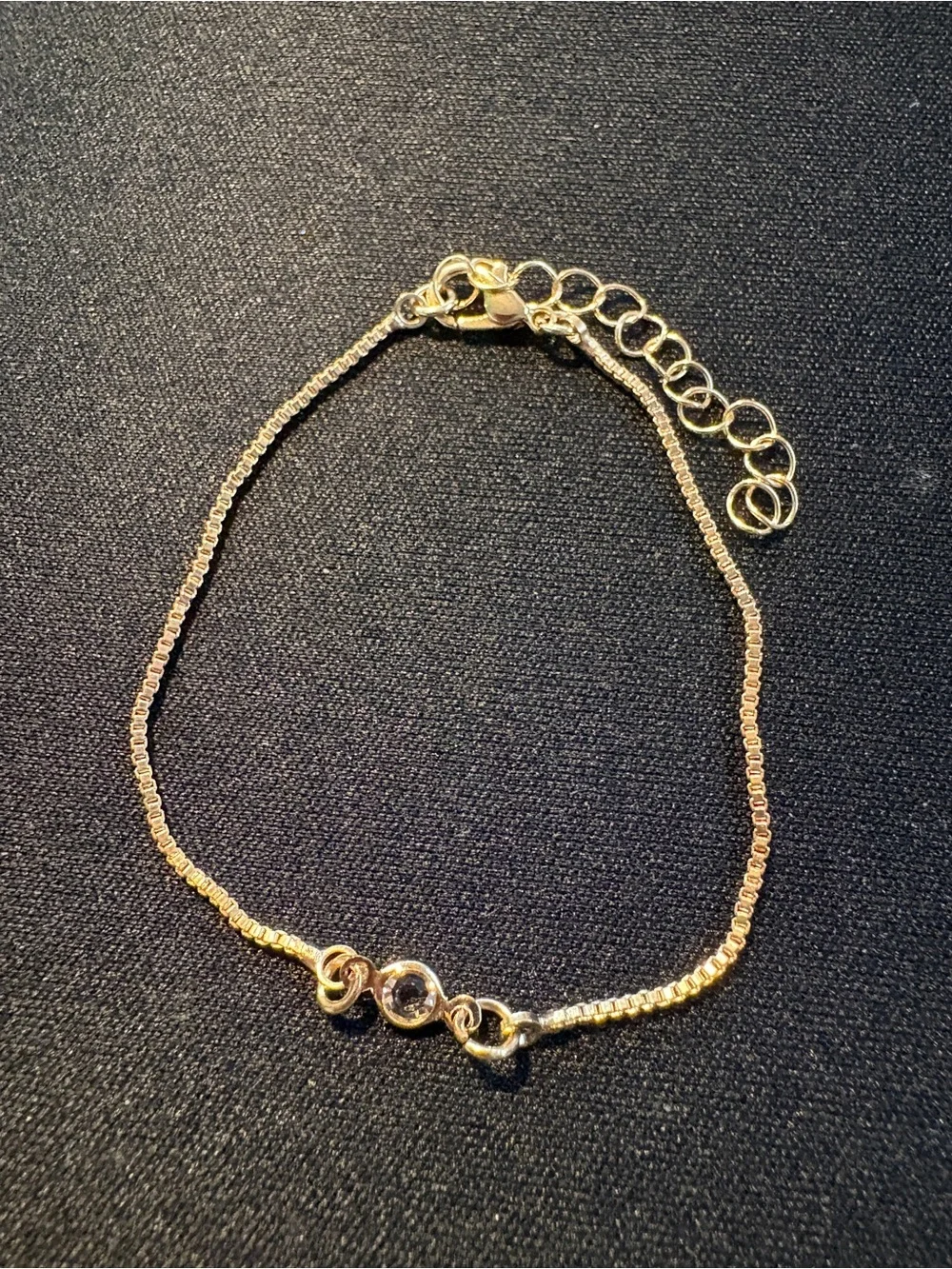 Elegant Gold Tone Box Chain Bracelet